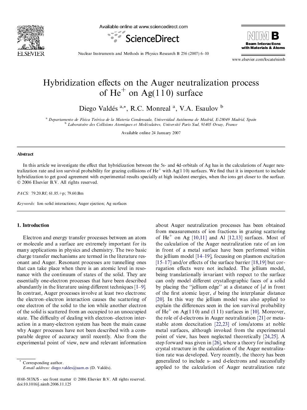 Hybridization effects on the Auger neutralization process of He+ on Ag(1Â 1Â 0) surface