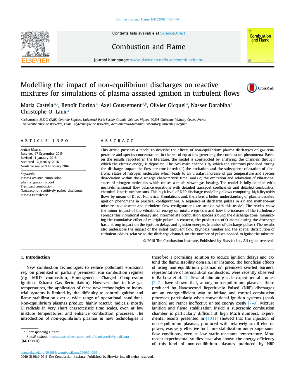 Modelling the impact of non-equilibrium discharges on reactive mixtures for simulations of plasma-assisted ignition in turbulent flows