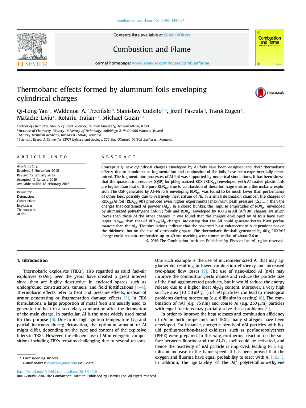 Thermobaric effects formed by aluminum foils enveloping cylindrical charges
