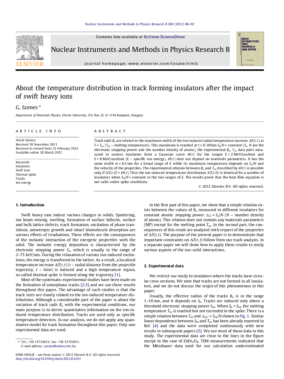 About the temperature distribution in track forming insulators after the impact of swift heavy ions