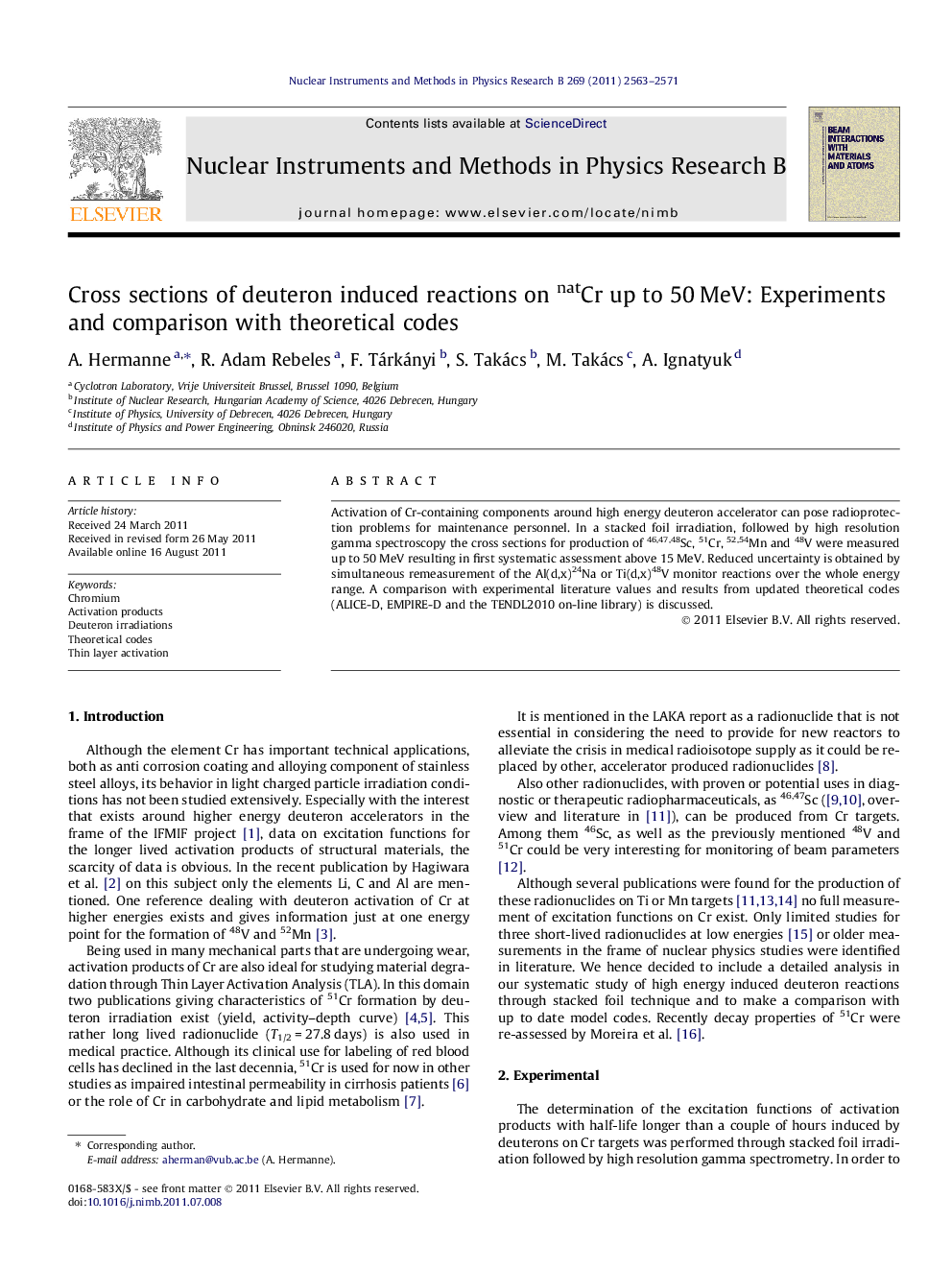 Cross sections of deuteron induced reactions on natCr up to 50 MeV: Experiments and comparison with theoretical codes