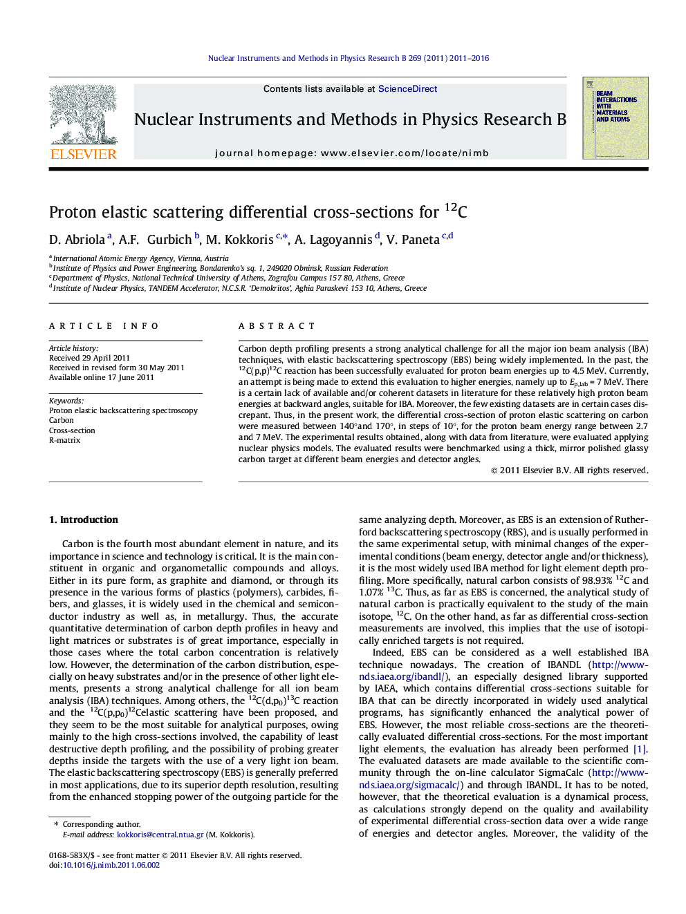 Proton elastic scattering differential cross-sections for 12C