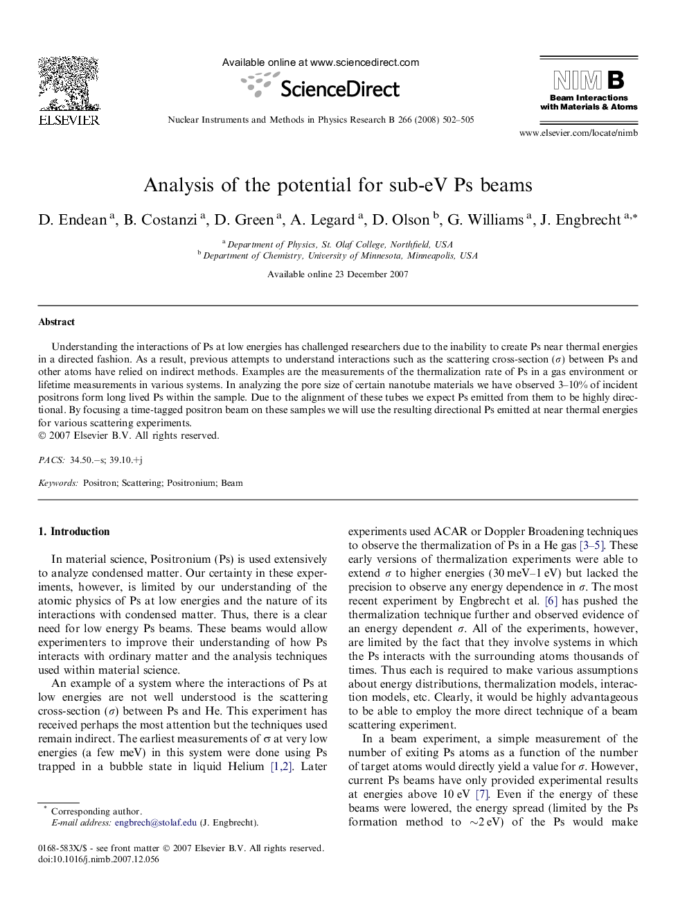 Analysis of the potential for sub-eV Ps beams