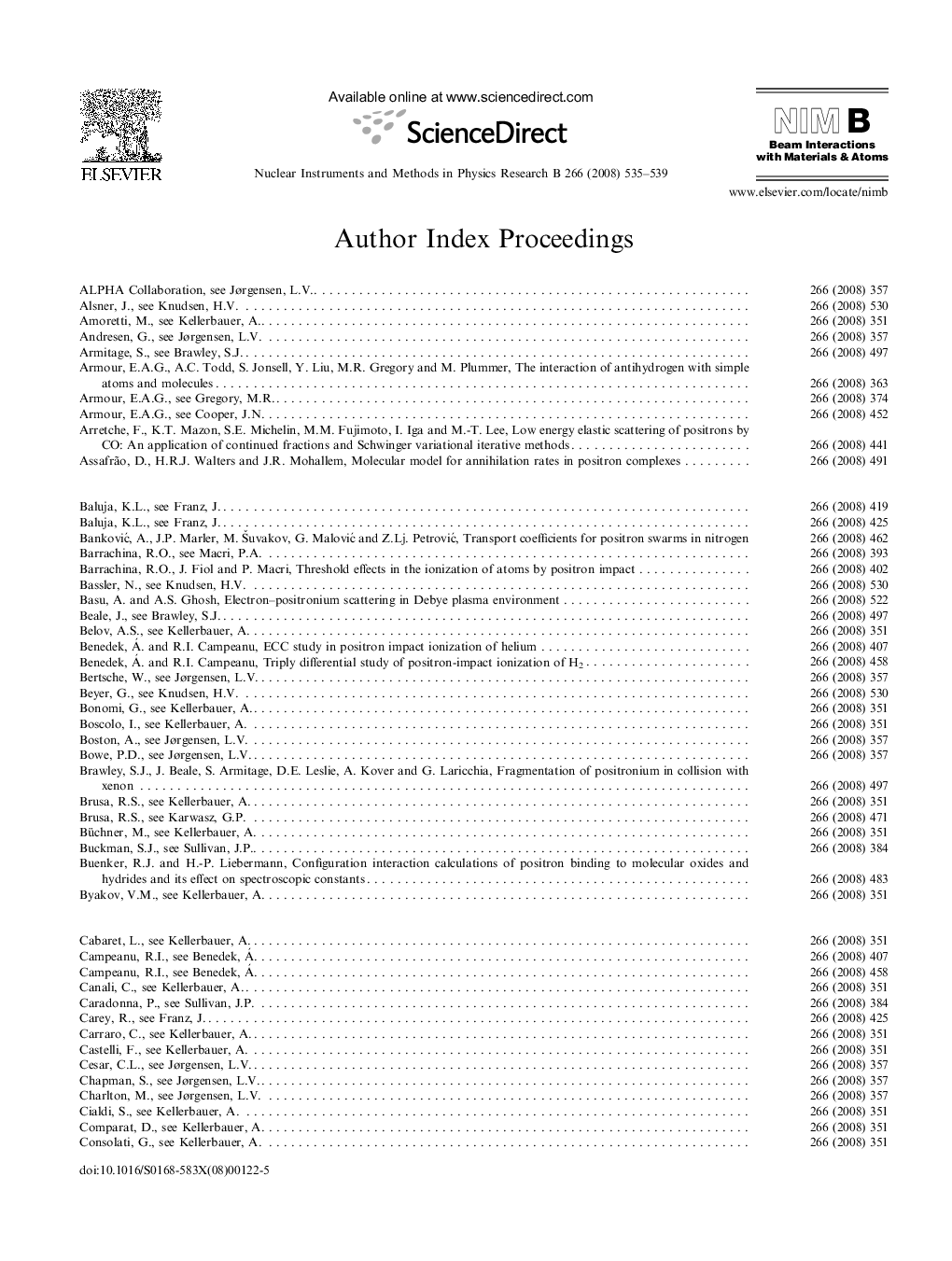 Author Index Proceedings