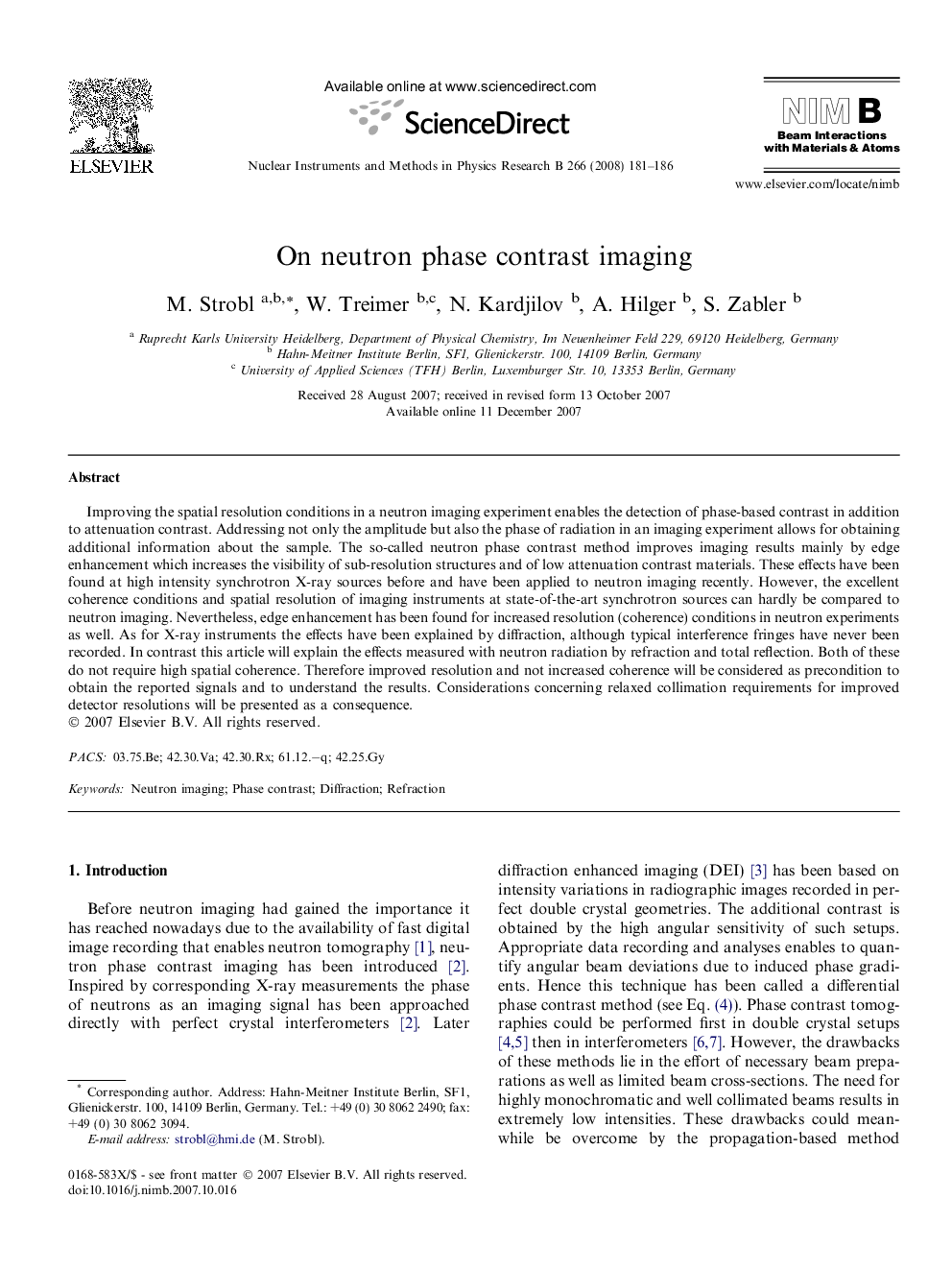 On neutron phase contrast imaging