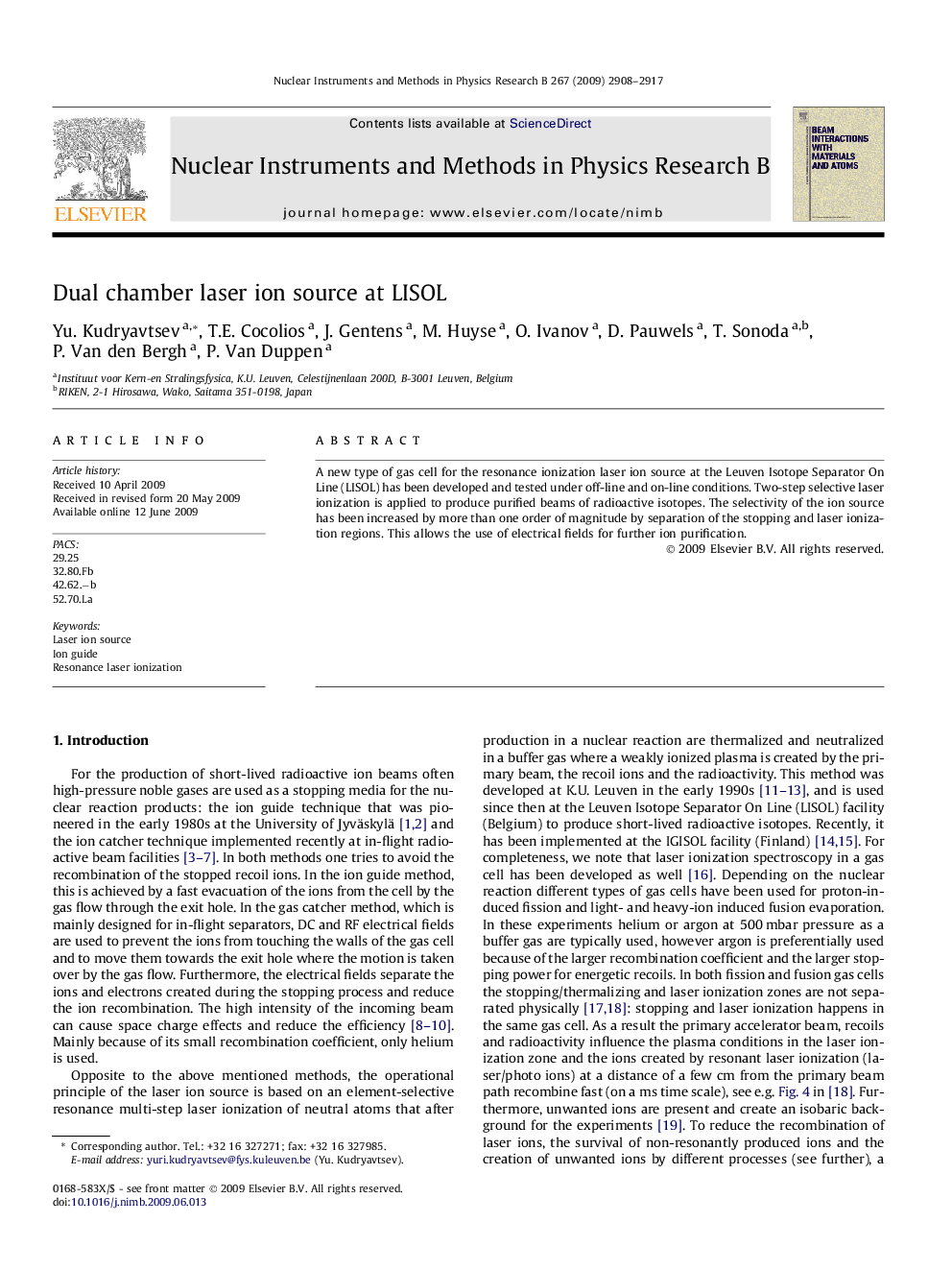 Dual chamber laser ion source at LISOL