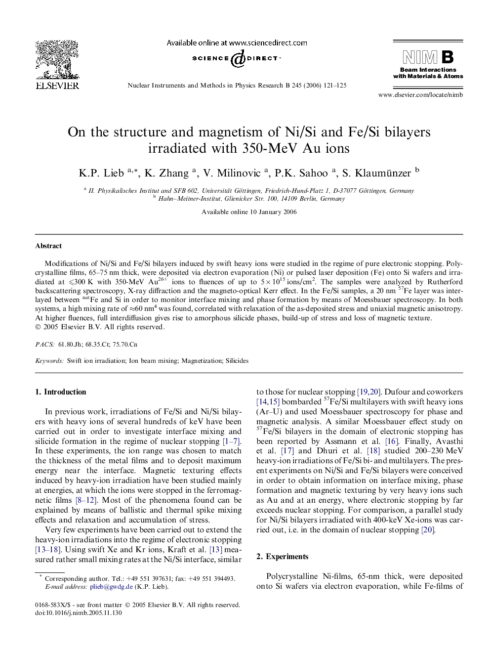 On the structure and magnetism of Ni/Si and Fe/Si bilayers irradiated with 350-MeV Au ions