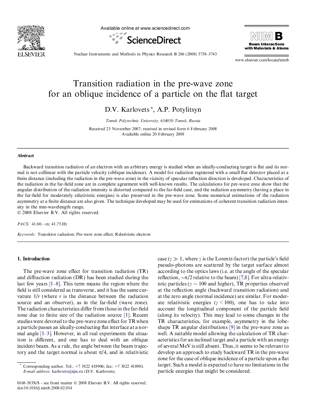 Transition radiation in the pre-wave zone for an oblique incidence of a particle on the flat target