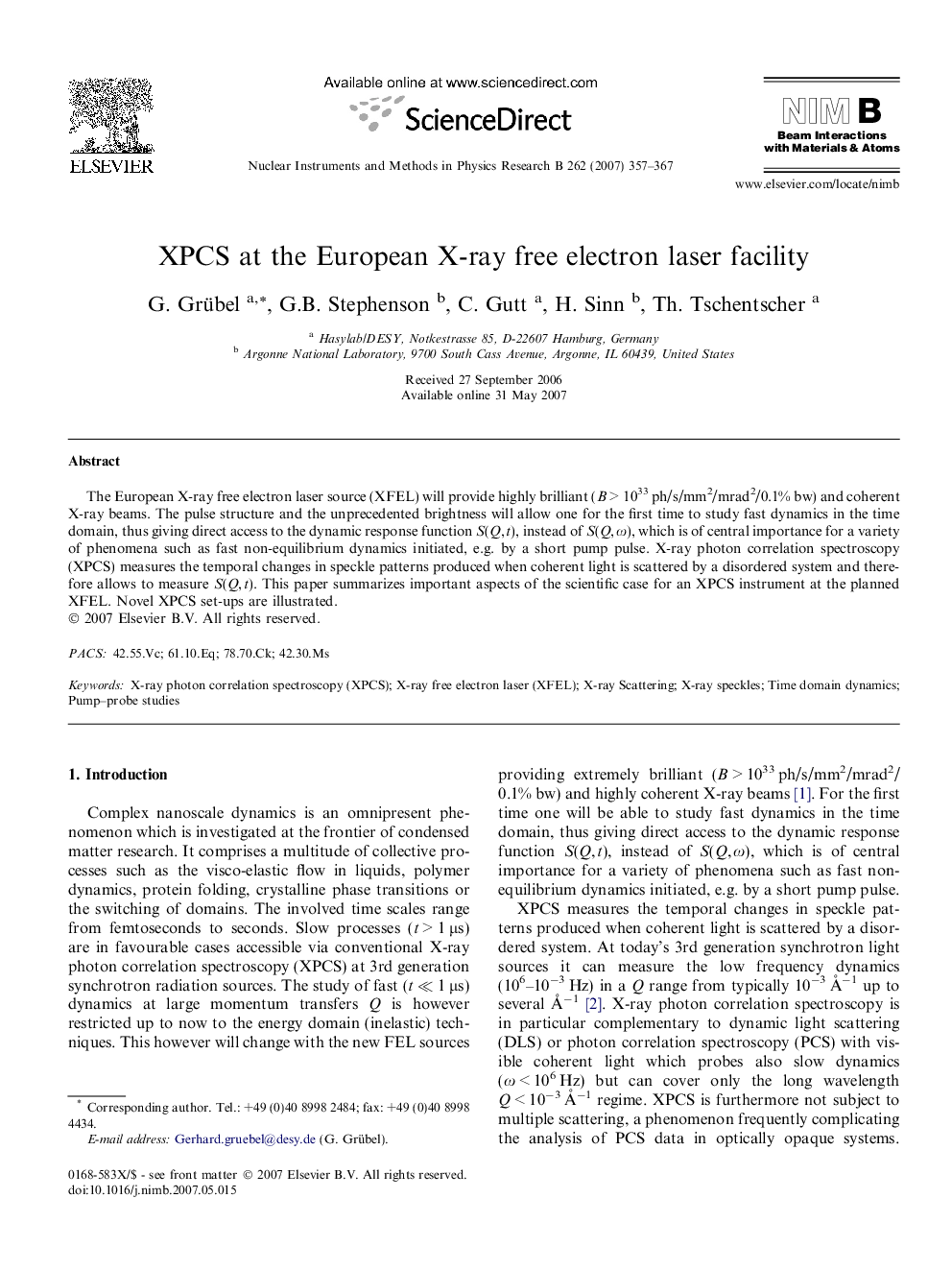 XPCS at the European X-ray free electron laser facility