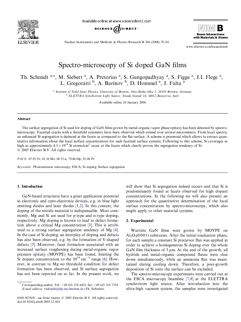 Spectro-microscopy of Si doped GaN films