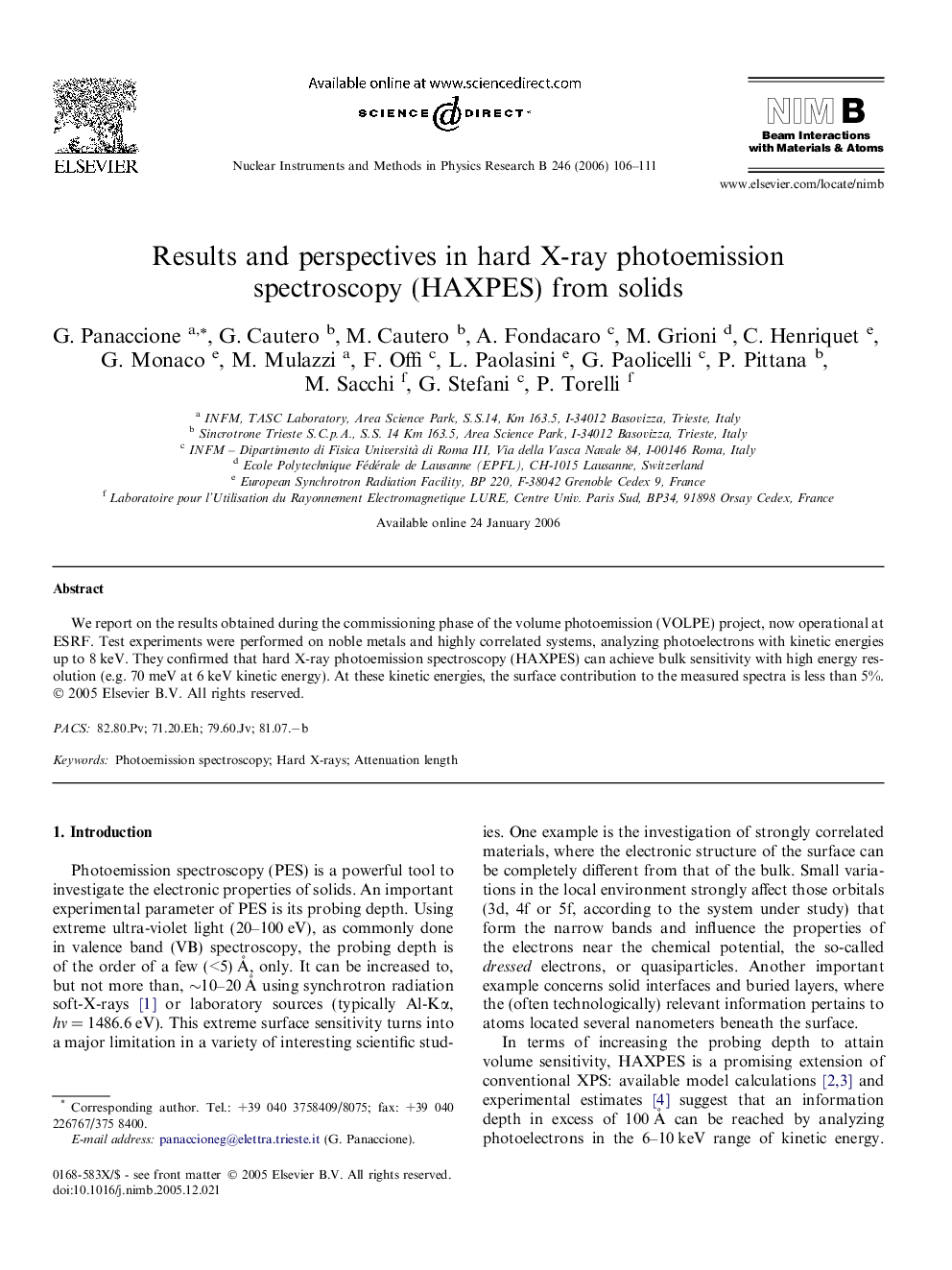 Results and perspectives in hard X-ray photoemission spectroscopy (HAXPES) from solids