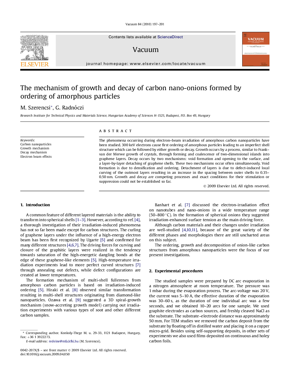 The mechanism of growth and decay of carbon nano-onions formed by ordering of amorphous particles