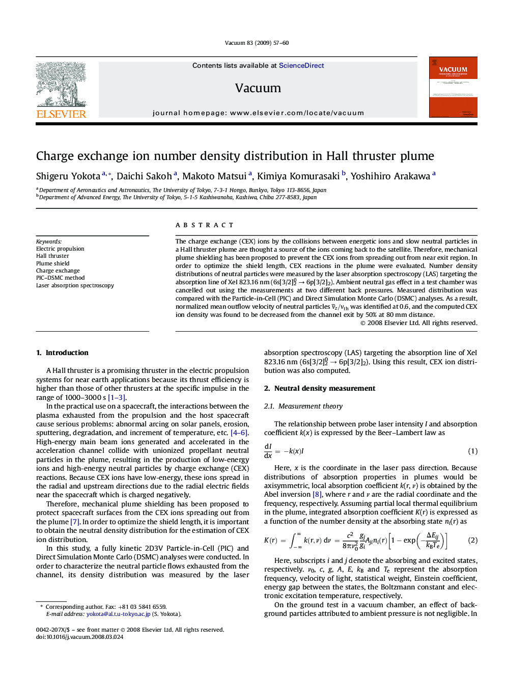 Charge exchange ion number density distribution in Hall thruster plume