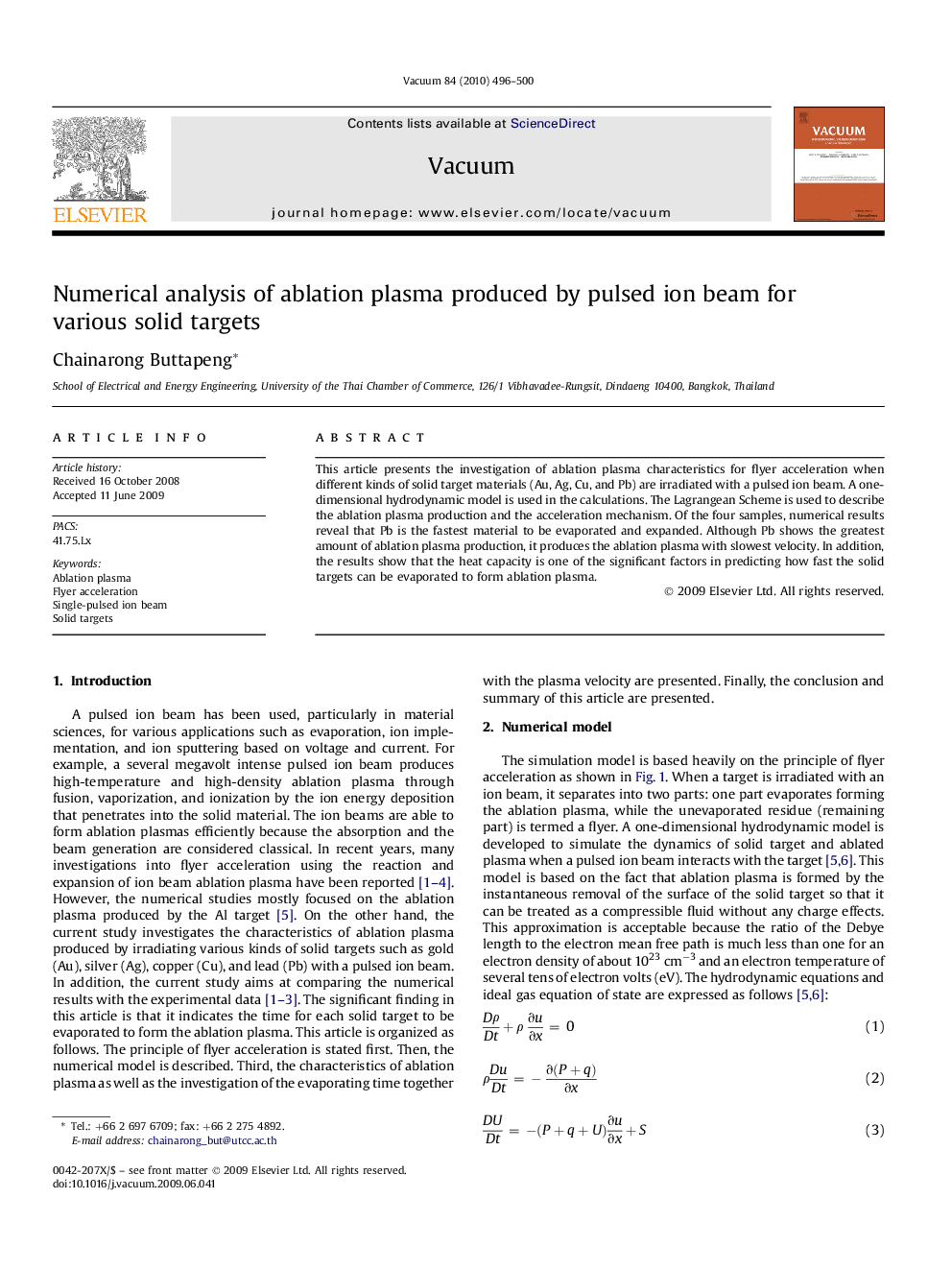 Numerical analysis of ablation plasma produced by pulsed ion beam for various solid targets