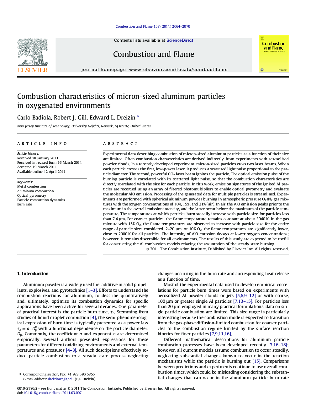 Combustion characteristics of micron-sized aluminum particles in oxygenated environments