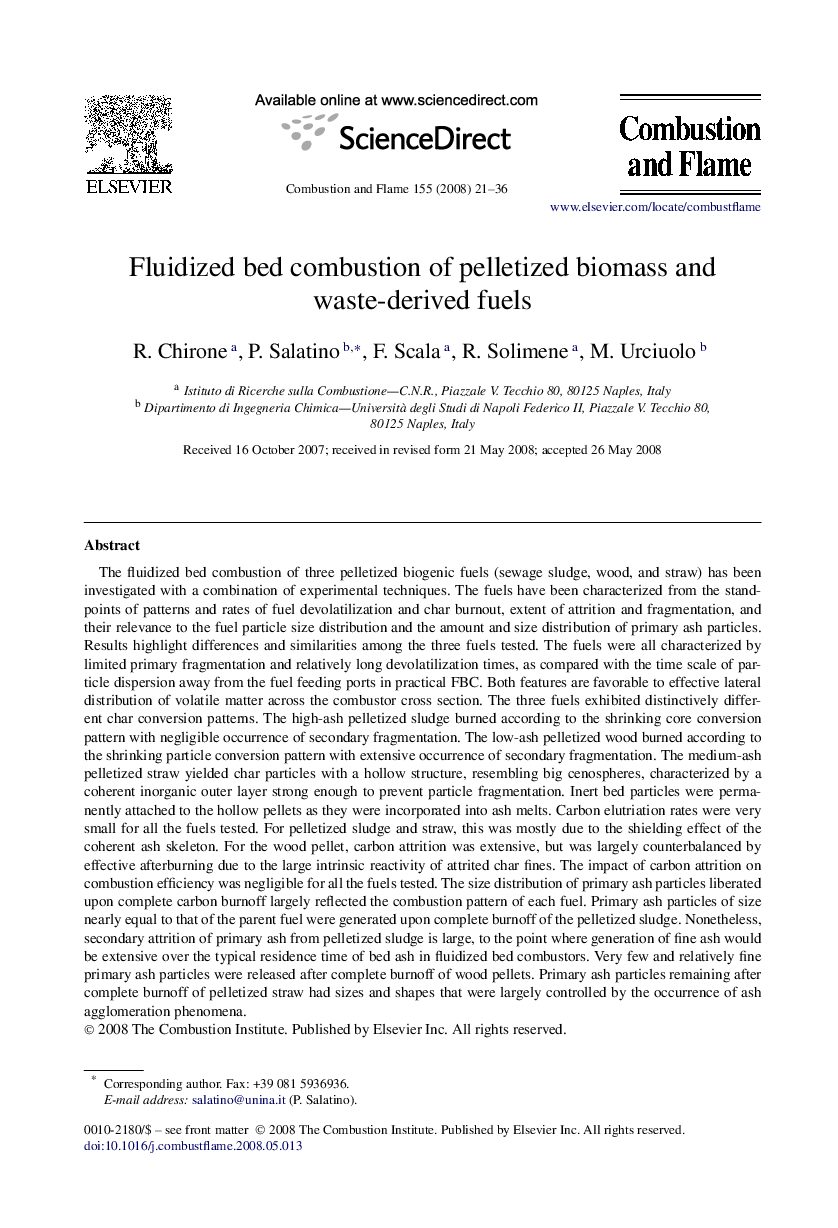 Fluidized bed combustion of pelletized biomass and waste-derived fuels
