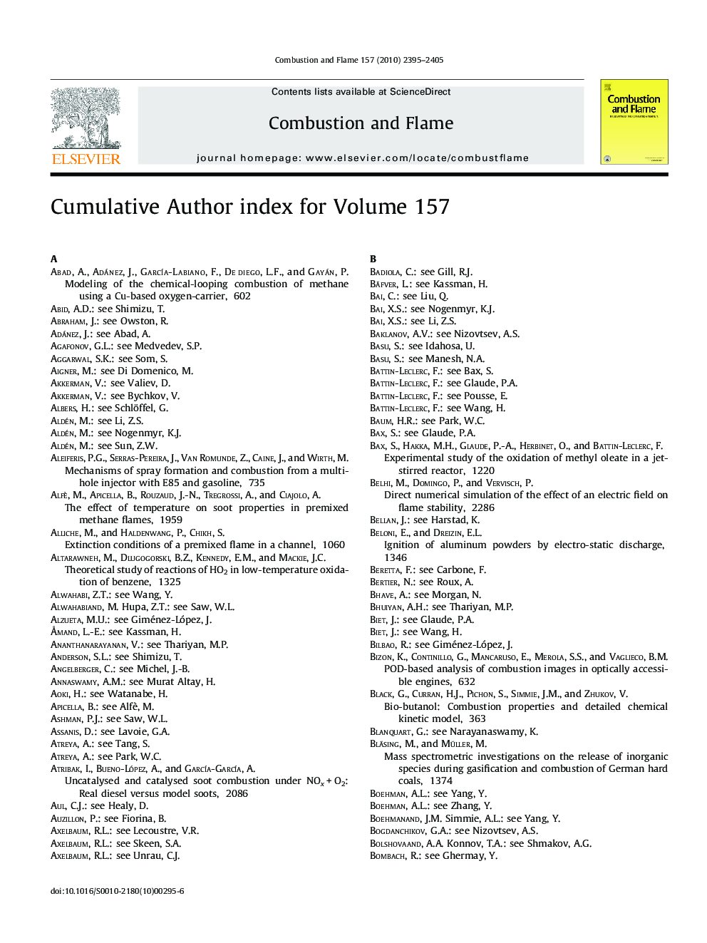 Author Index - end of year issue