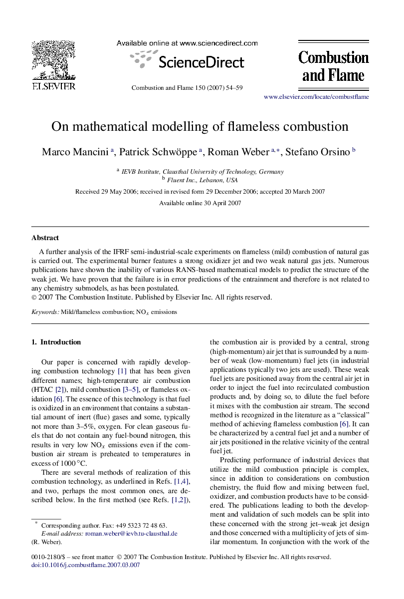 On mathematical modelling of flameless combustion