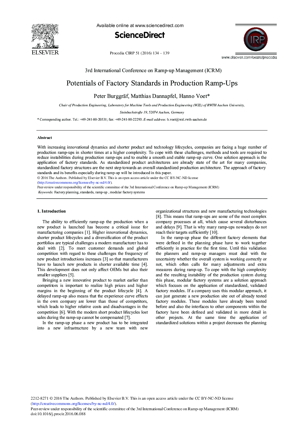 Potentials of Factory Standards in Production Ramp-Ups 