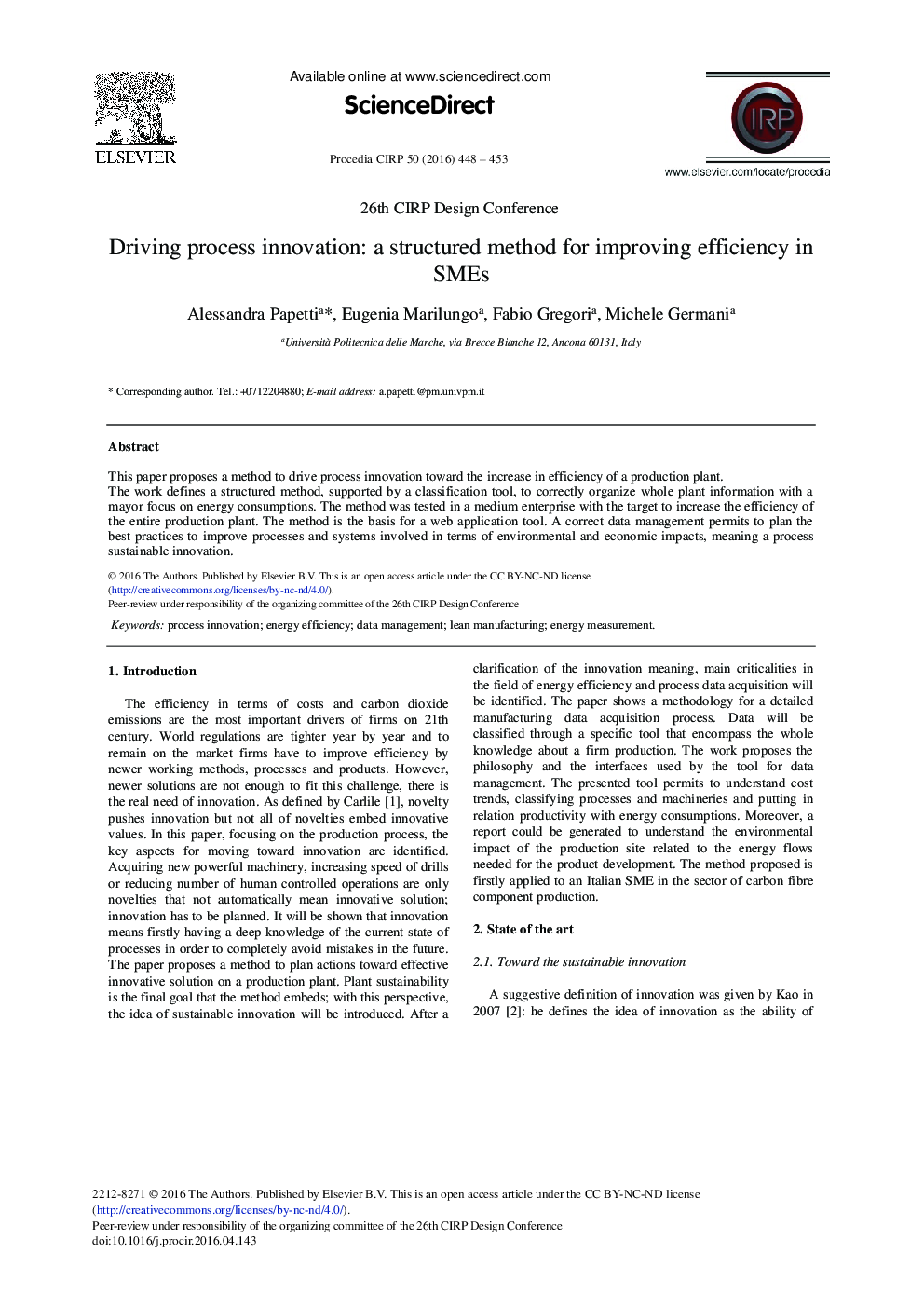 Driving Process Innovation: A Structured Method for Improving Efficiency in SMEs 