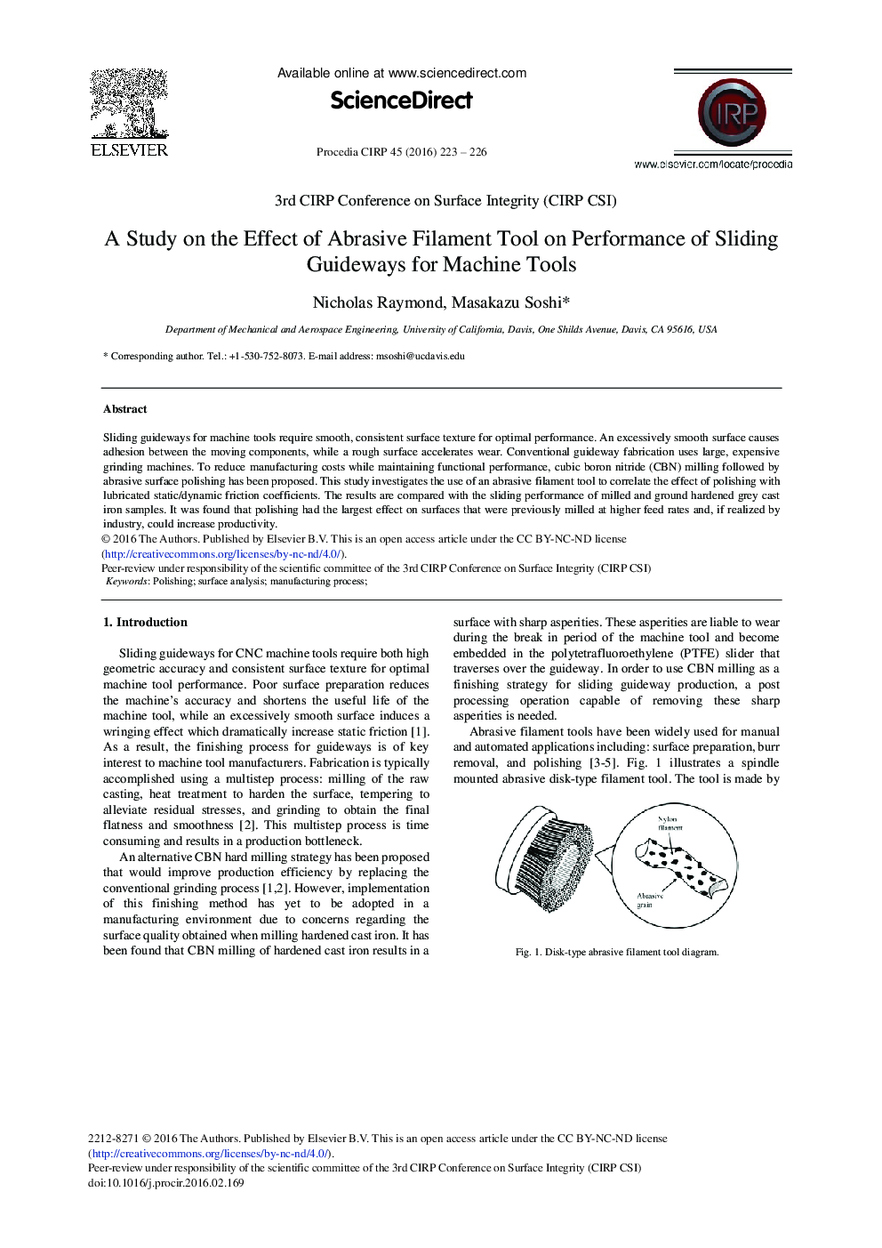 A Study on the Effect of Abrasive Filament Tool on Performance of Sliding Guideways for Machine Tools 