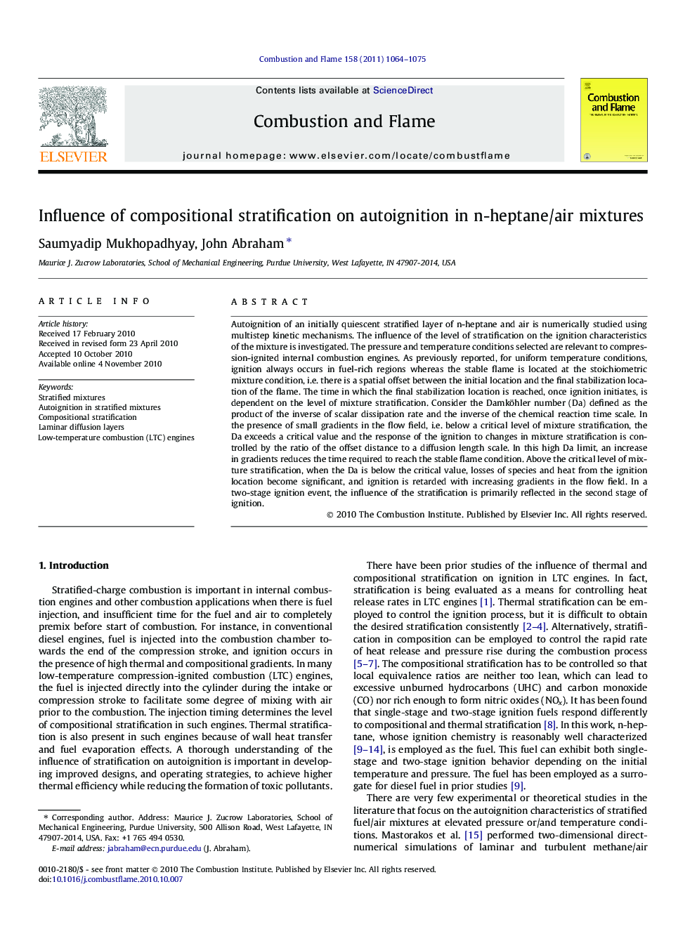 Influence of compositional stratification on autoignition in n-heptane/air mixtures