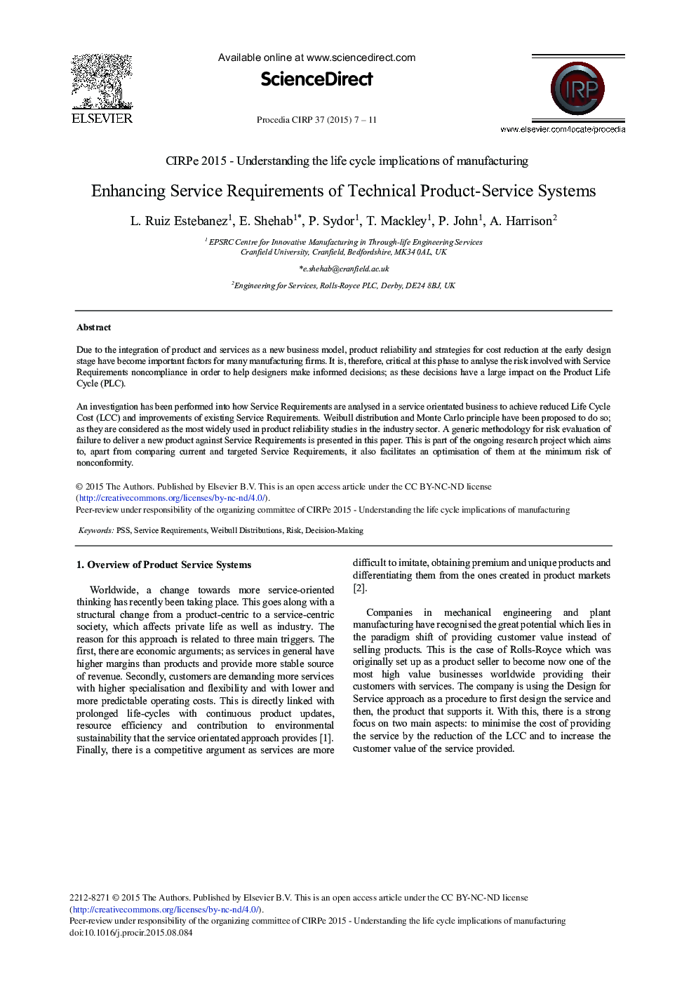 Enhancing Service Requirements of Technical Product-service Systems 