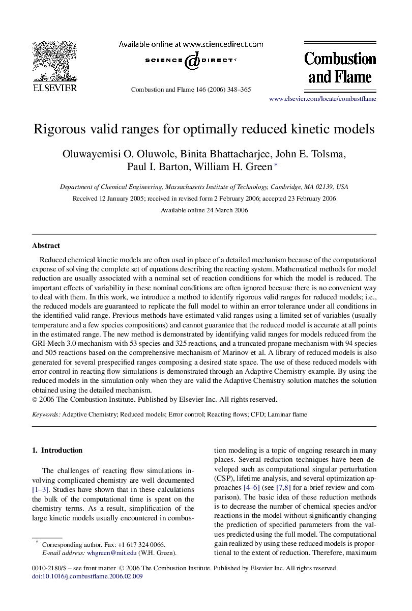 Rigorous valid ranges for optimally reduced kinetic models