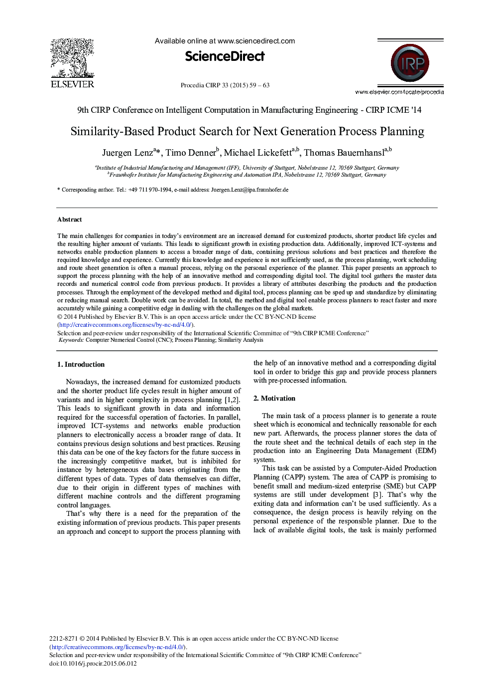 Similarity-based Product Search for Next Generation Process Planning 