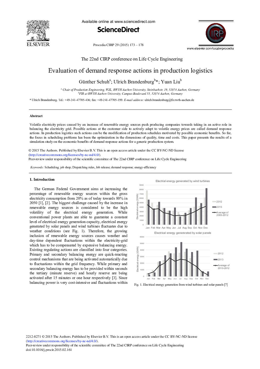 Evaluation of Demand Response Actions in Production Logistics 