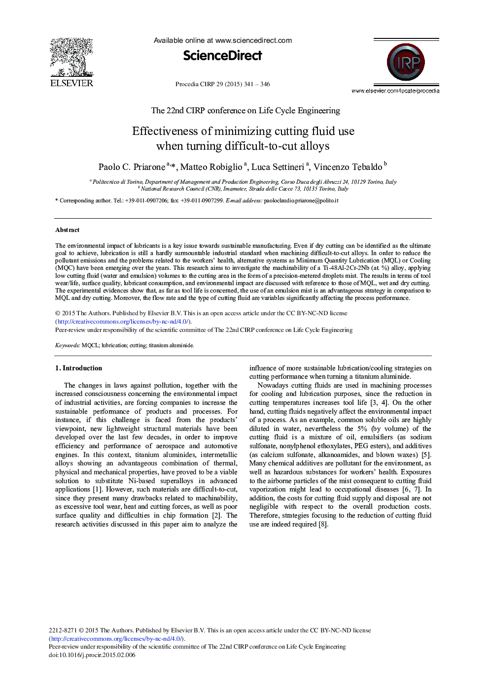 Effectiveness of Minimizing Cutting Fluid Use when Turning Difficult-to-cut Alloys 