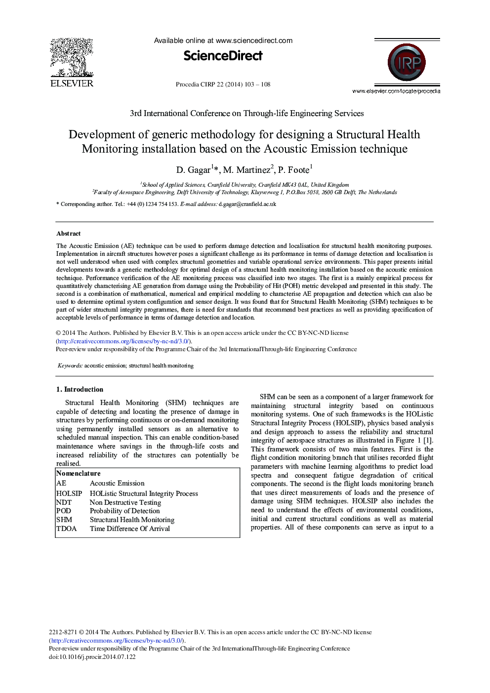 Development of Generic Methodology for Designing a Structural Health Monitoring Installation Based on the Acoustic Emission Technique 