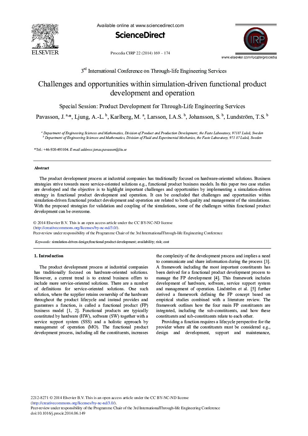 Challenges and Opportunities within Simulation-driven Functional Product Development and Operation 