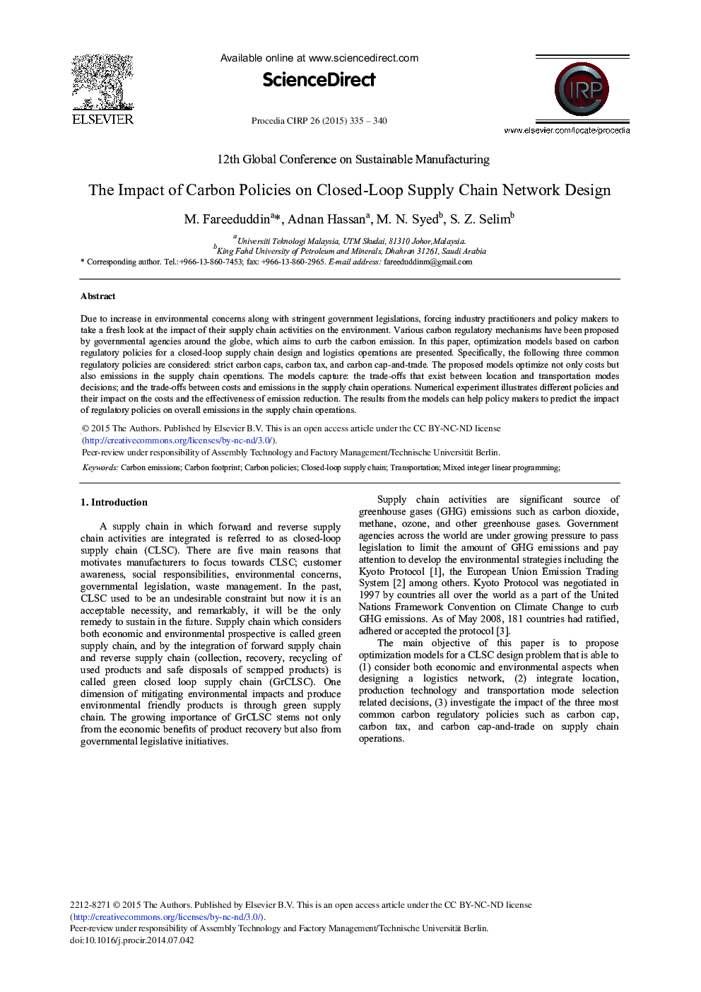 The Impact of Carbon Policies on Closed-loop Supply Chain Network Design 