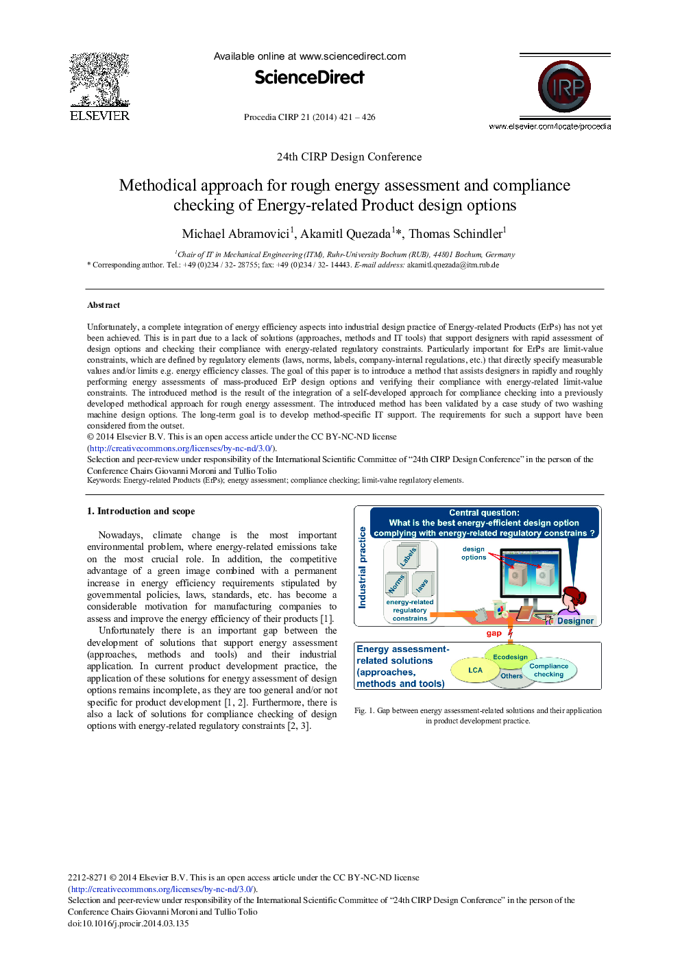 Methodical Approach for Rough Energy Assessment and Compliance Checking of Energy-related Product Design Options 