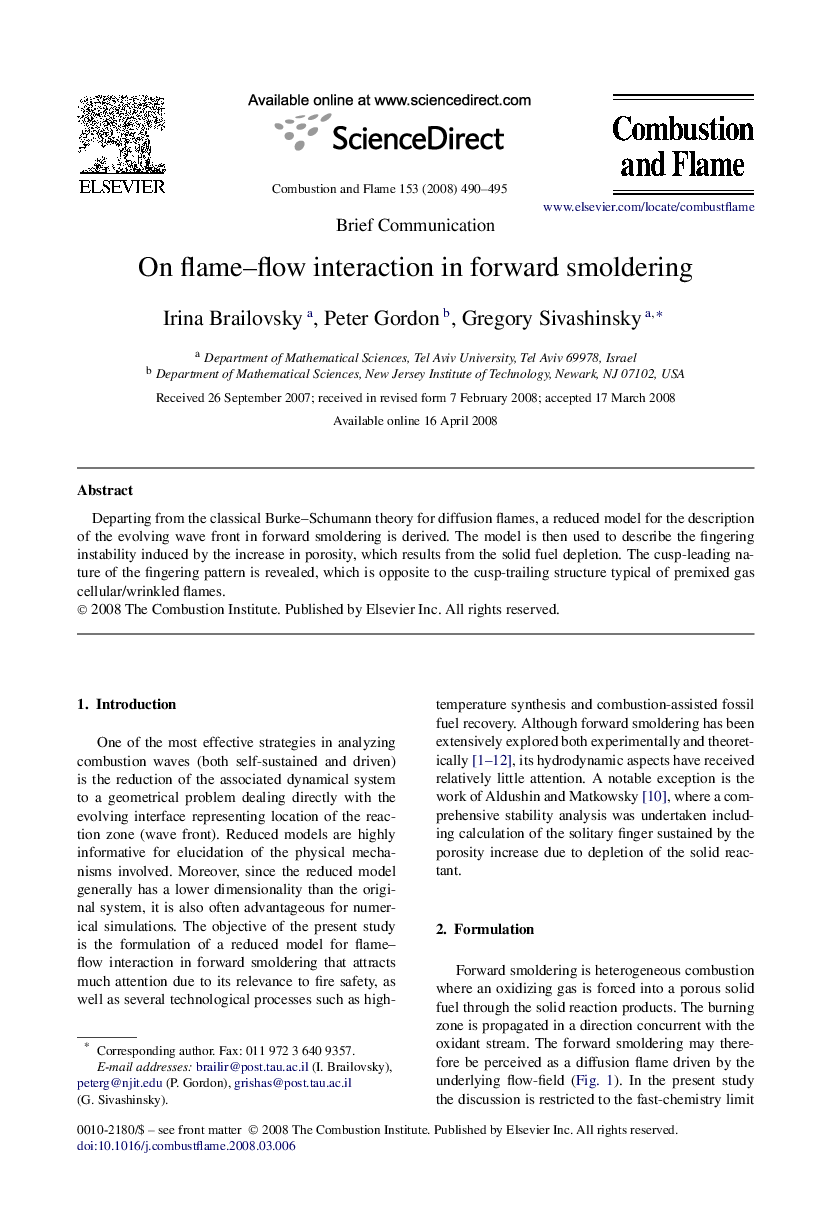 On flame–flow interaction in forward smoldering