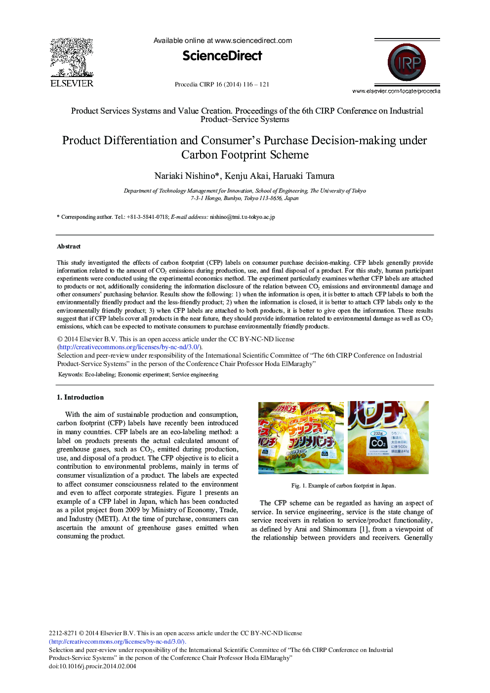 Product Differentiation and Consumer's Purchase Decision-making under Carbon Footprint Scheme 