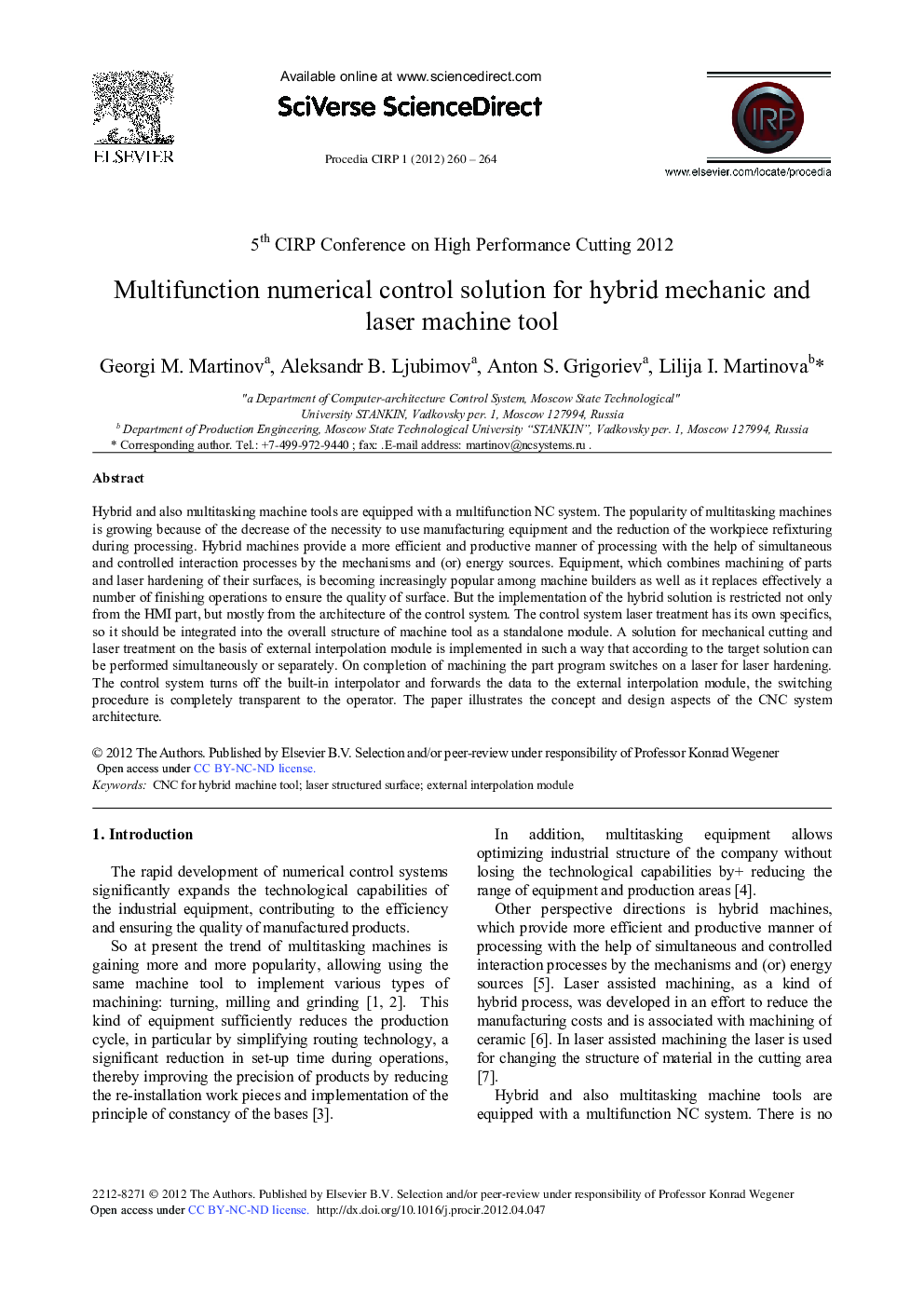 Multifunction Numerical Control Solution for Hybrid Mechanic and Laser Machine Tool