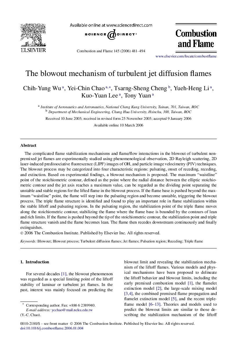 The blowout mechanism of turbulent jet diffusion flames