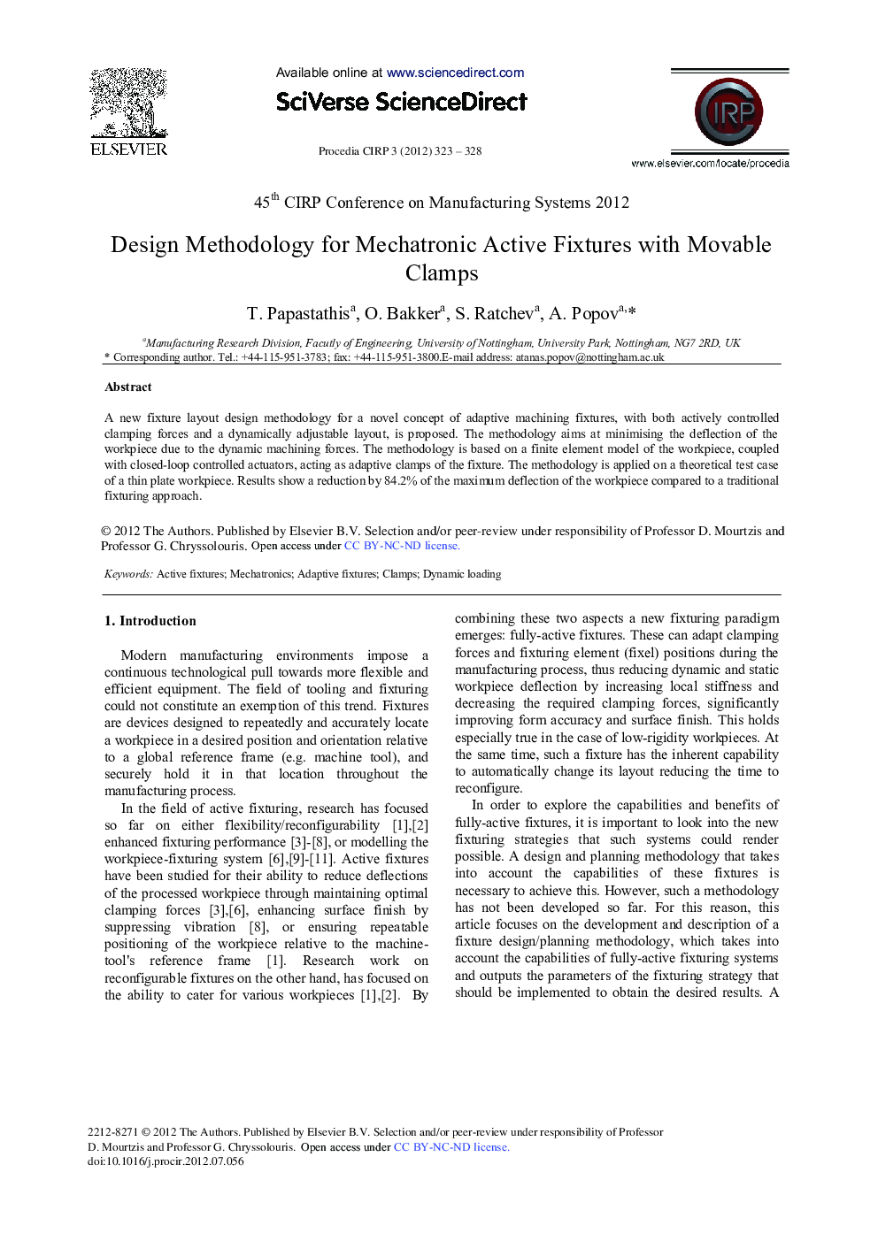 Design Methodology for Mechatronic Active Fixtures with Movable Clamps