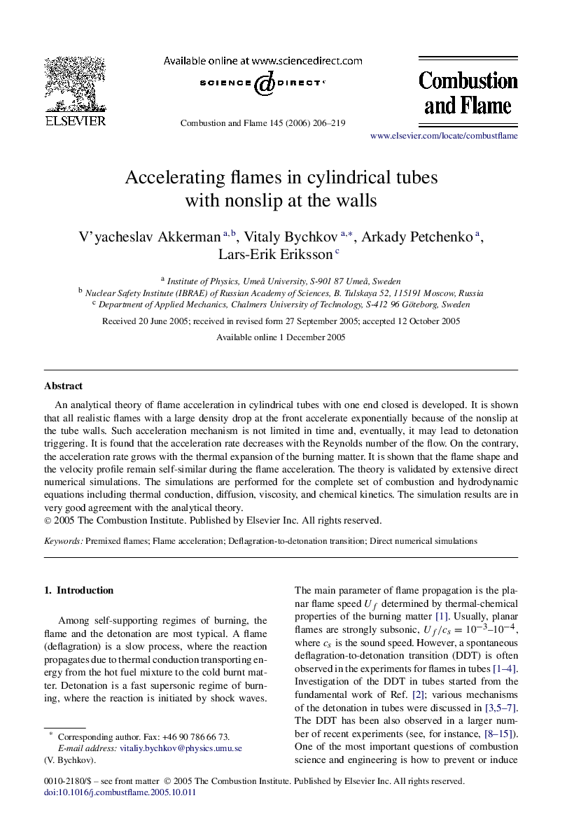 Accelerating flames in cylindrical tubes with nonslip at the walls