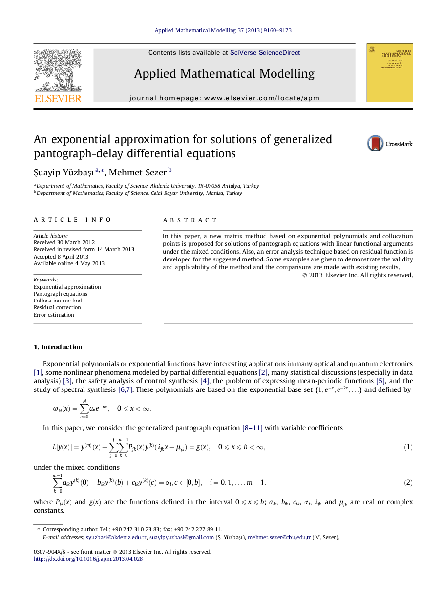 An exponential approximation for solutions of generalized pantograph-delay differential equations