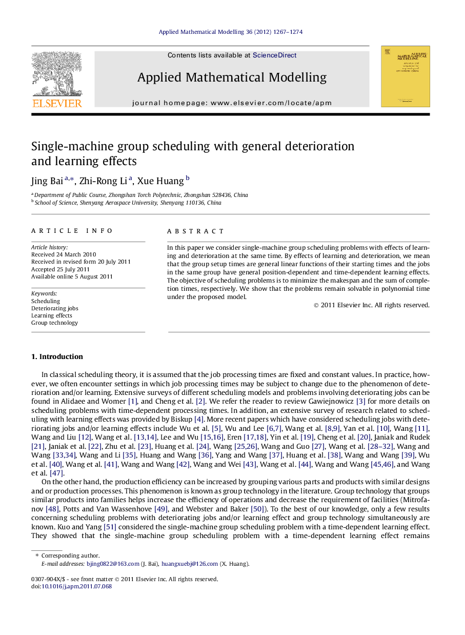 Single-machine group scheduling with general deterioration and learning effects