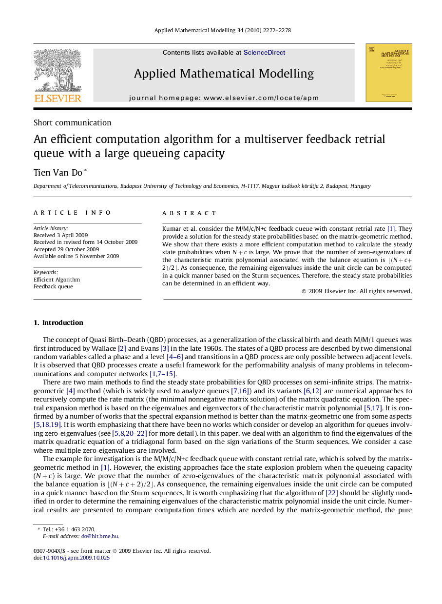 An efficient computation algorithm for a multiserver feedback retrial queue with a large queueing capacity