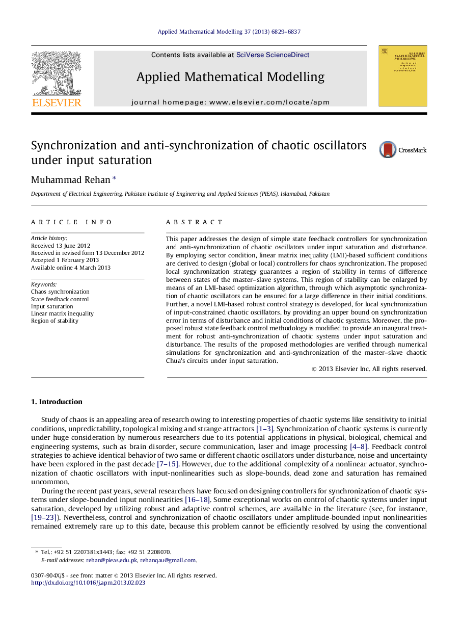 Synchronization and anti-synchronization of chaotic oscillators under input saturation