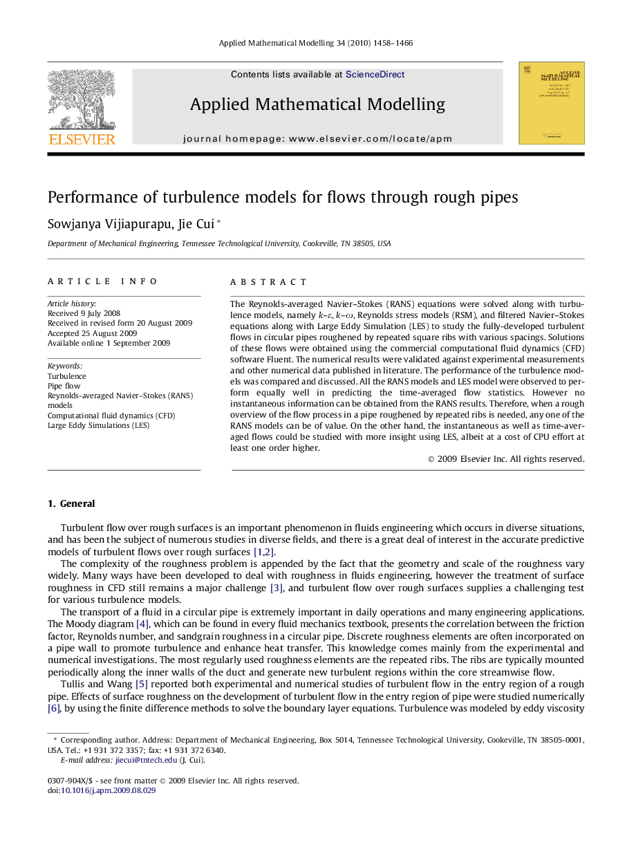 Performance of turbulence models for flows through rough pipes