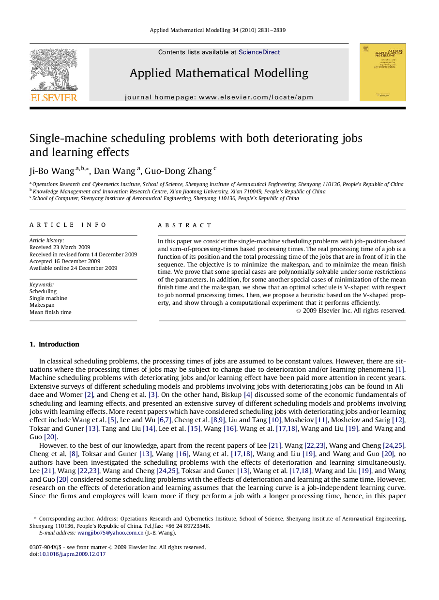 Single-machine scheduling problems with both deteriorating jobs and learning effects