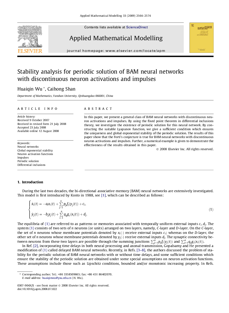 Stability analysis for periodic solution of BAM neural networks with discontinuous neuron activations and impulses