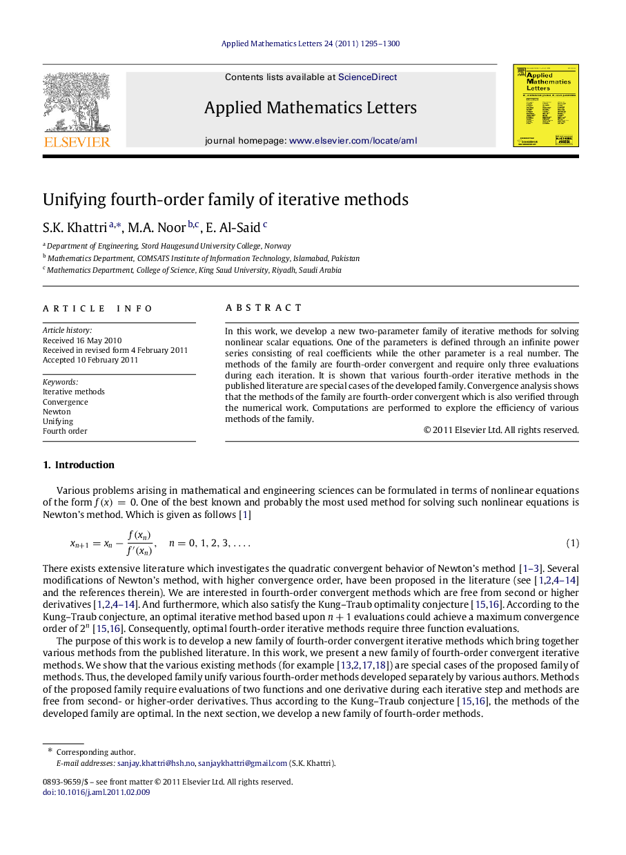 Unifying fourth-order family of iterative methods