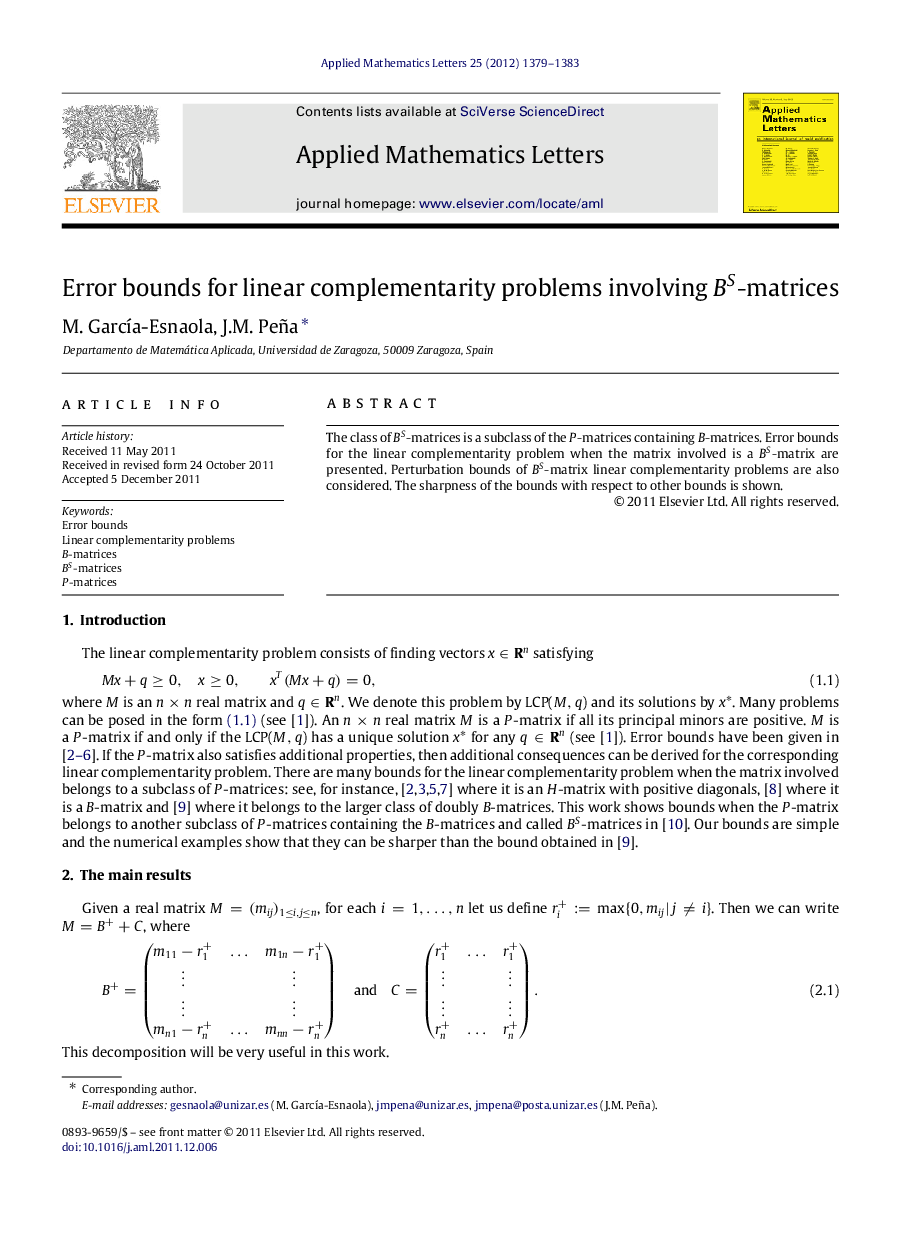 Error bounds for linear complementarity problems involving BSBS-matrices